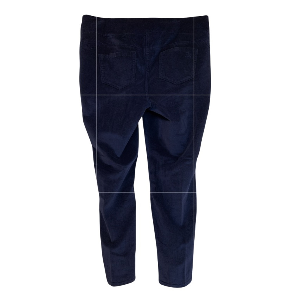 DG2 DIANE GILMAN Jeans Velvet Stretch Navy Blue Denim Ultra Skinny 1X LIKE NEW - Picture 6 of 13
